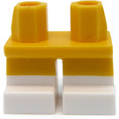 LEGO Piernas cortas con Blanco Feet y Mitad Pierna (41879)