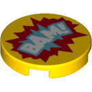 LEGO Loseta 2 x 2 Redondo con 'BAM!' con soporte de perno inferior (14769 / 29368)