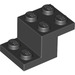 LEGO Negro Soporte 2 x 3 con Plato y Step sin soporte de espárrago inferior (18671)