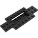 LEGO Negro Auto Base 10 x 4 x 2/3 con 4 x 2 Centre Well (30029)