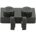 LEGO Negro Bisagra Plato 1 x 2 Cierre con Dual Dedos (50340 / 60471)