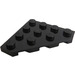 LEGO Negro Cuñuna Plato 4 x 4 Esquina (30503)