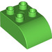 LEGO Verde brillante Duplo Ladrillo 2 x 3 con Parte superior curvo (2302)