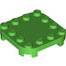 LEGO Verde brillante Plato 4 x 4 x 0.7 con Esquinas redondeadas y Empty Middle (66792)