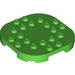 LEGO Verde brillante Plato 6 x 6 x 0.7 Redondo Semicircle (66789)