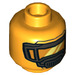 LEGO Naranja claro brillante AIM Agent Minifigure Cabeza con Visera (Perno sólido empotrado) (3626 / 66624)