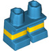 LEGO Azul oscuro Pequeño Piernas con Amarillo Stripe (16709 / 41879)