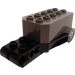 LEGO Pullback Motor 9 x 4 x 2 1/3 con base negra, agujeros de eje blanco y espárragos en la superficie superior delantera (32283)