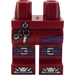 LEGO Rojo oscuro Caderas y piernas con Dark Purple Wraps y Plata Toes (3815)