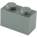 LEGO Gris piedra oscuro Ladrillo 1 x 2 con tubo inferior (3004 / 93792)