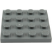 LEGO Gris piedra oscuro Plato 4 x 4 (3031)
