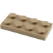 LEGO Bronceado oscuro Plato 2 x 4 (3020)