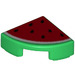 LEGO Verde Loseta 1 x 1 Trimestre Circulo con rojo Watermelon Slice (25269 / 26485)