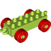 LEGO Duplo Auto Chasis 2 x 6 con rojo Ruedas (Enganche abierto moderno) (14639 / 74656)