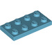 LEGO Azul medio Plato 2 x 4 (3020)