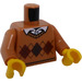 LEGO Carne oscura media Sweater con Diamante Modelo y blanco Shirt Torso (973 / 76382)