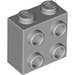 LEGO Gris piedra medio Ladrillo 1 x 2 x 1.6 con Tachuelas en Uno Lado (1939 / 22885)