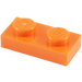 LEGO naranja Plato 1 x 2 (3023 / 28653)