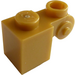 LEGO Oro perla Ladrillo 1 x 1 x 2 con Scroll y Stud abierto (20310)