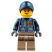 LEGO Policíuna Woman con Frente Zipper Minifigura
