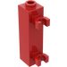 LEGO rojo Ladrillo 1 x 1 x 3 con Vertical Clips (Perno hueco) (42944 / 60583)