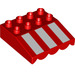 LEGO Duplo Awning con blanco Rayas (rayas largas) (37077 / 61899)