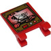 LEGO Bandera 2 x 2 con Screen / Damaged Metal Plato, rojo Light y Speaker Pegatina sin borde acampanado (2335)
