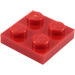 LEGO rojo Plato 2 x 2 (3022 / 94148)