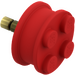 LEGO rojo Rueda con Tachuelas (Con soportes laterales internos) (7039)