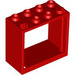 LEGO rojo Ventana 2 x 4 x 3 con agujeros cuadrados (60598)