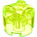 LEGO Verde neón transparente Ladrillo 2 x 2 Redondo (3941 / 6143)