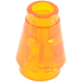 LEGO Naranja Transparente Cono 1 x 1 con ranura superior (28701 / 59900)