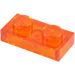 LEGO Naranja Transparente Plato 1 x 2 (3023 / 28653)