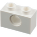 LEGO blanco Ladrillo 1 x 2 con Agujero (3700)