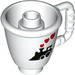 LEGO blanco Duplo Tea Cup con Encargarse de con Tren y Corazón steam (27383 / 38489)