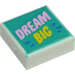 LEGO blanco Loseta 1 x 1 con DREAM Grande con ranura (3070)