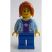 LEGO Woman en Bright Light Azul Sweatshirt Minifigura