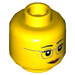LEGO Amarillo Misako Cabeza con Glasses (Perno sólido empotrado) (3626 / 23694)