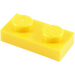 LEGO Amarillo Plato 1 x 2 (3023 / 28653)