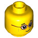 LEGO rojo Glasses Minifigure Cabeza (Perno sólido empotrado) (3626 / 26882)