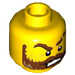 LEGO Amarillo Robber Cabeza (Perno sólido empotrado) (3626 / 36558)