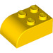 LEGO Amarillo Pendiente Ladrillo 2 x 3 con Parte superior curvo (6215)