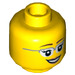 LEGO Amarillo Espacio Scientist Cabeza con Glasses (Perno sólido empotrado) (3626 / 21027)