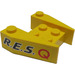 LEGO Cuñuna 3 x 4 con Negro 'R.E.S.' y rojo 'Q' Pegatina sin muescas (2399)