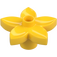 Duplo Amarillo Flor con 5 Angular Pétalos (6510 / 52639)