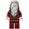 LEGO Albus Dumbledore con Rojo oscuro Robe y Gris Pelo Minifigura