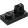 LEGO Negro Bisagra Placa 1 x 2 Cierre con Single Finger en Parte superior (30383 / 53922)