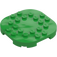 LEGO Verde brillante Placa 6 x 6 x 0.7 Circular Semicircle (66789)