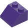 LEGO Morado oscuro Con pendiente 2 x 2 (45°) (3039 / 6227)