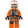 LEGO Luke Skywalker con Piloto Atuendo con Printed Piernas y Visera Abajo / Arriba con Askew Frontal Panel Minifigura